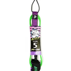 Beater 5' Pro-Comp Leash -Kyosho Shop 5 greenPurp packaging