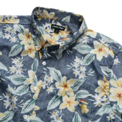 CS X Hoffman® Aloha S/S Woven - Navy Floral -Kyosho Shop A24WVN001 NVY DetailA 3copy