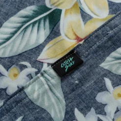 CS X Hoffman® Aloha S/S Woven - Navy Floral -Kyosho Shop A24WVN001 NVY DetailB 2copy