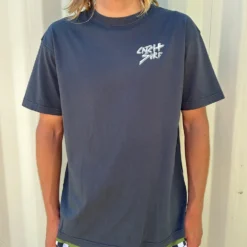 Basic Slash Garment-Dyed S/S Tee -Kyosho Shop BasicSlashGarmentDyedteeBlackProductPage4