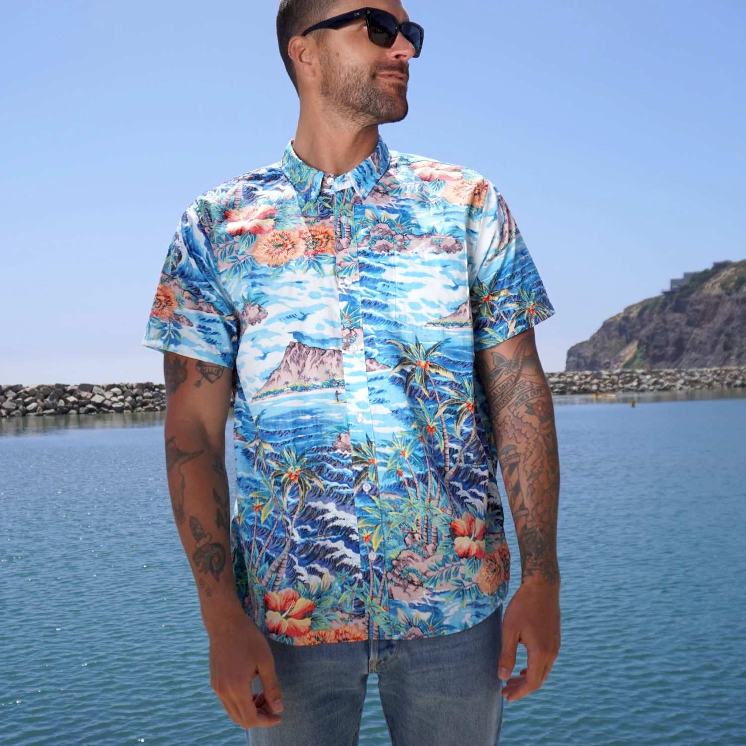 CS X Hoffman® Aloha S/S Woven - Island Blue 2 CS X Hoffman® Aloha S/S Woven - Island Blue - Image 2