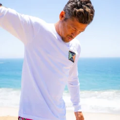 Tribe L/S Tee - White -Kyosho Shop Kalani LS TribalSurf
