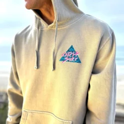 Static Slash Fleece Pullover Hoodie - Cement -Kyosho Shop StaticSlashHoodieProductPage1