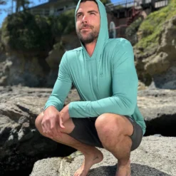 Stealth Hooded L/S Tech Tee -Kyosho Shop StealthHoodedteeGreenProductPage1