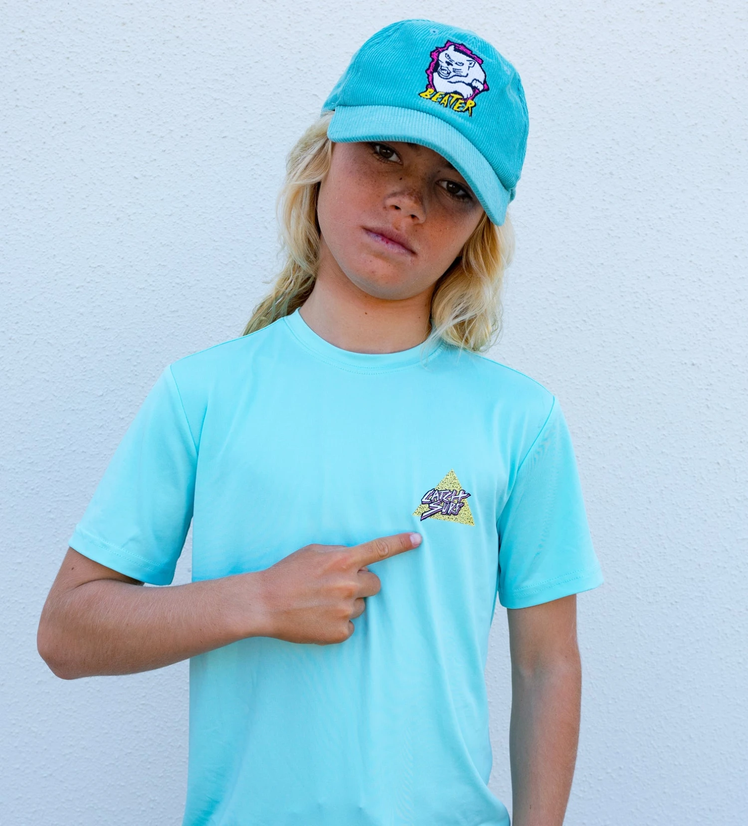 Youth // Triangle Slash S/S Surf Shirt - Turquoise 4 Youth // Triangle Slash S/S Surf Shirt - Turquoise - Image 4